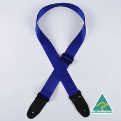 Colonial Leather Herringbone Webbing Strap - Dark Blue