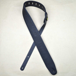 Colonial Leather 2.5″ Padded Upholstery Leather Guitar Strap Black & Black