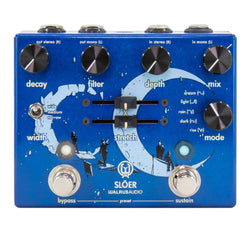 Walrus Audio SLÖER Stereo Ambient Reverb Pedal - Blue top view