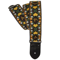 PRS 2.5” Retro Guitar Strap, Floral, Yellow