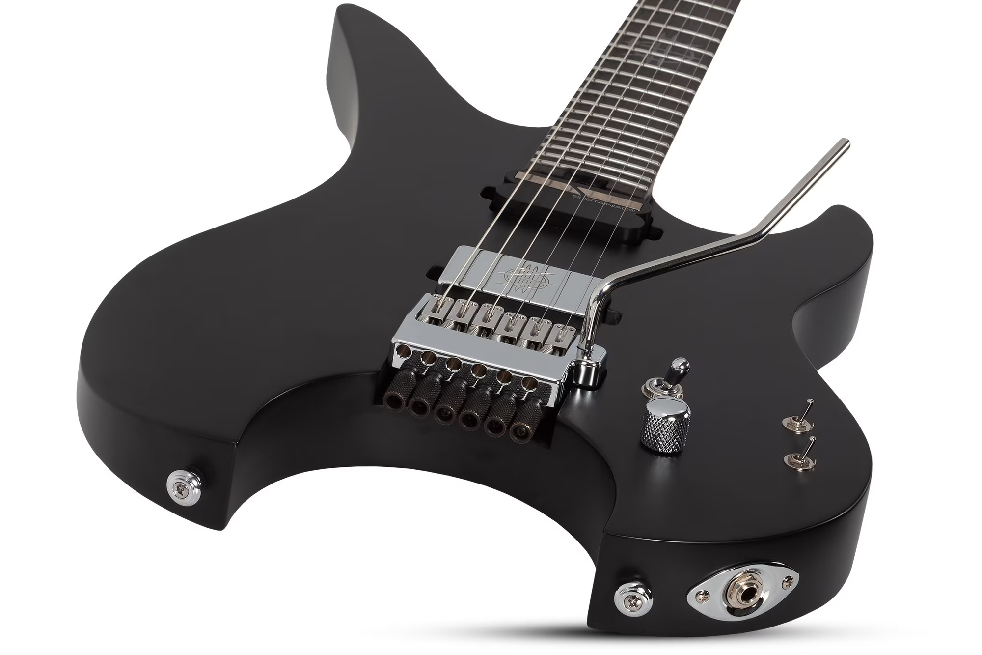 Schecter Synyster Gates Custom-6 TR S Headless Guitar, Satin Black