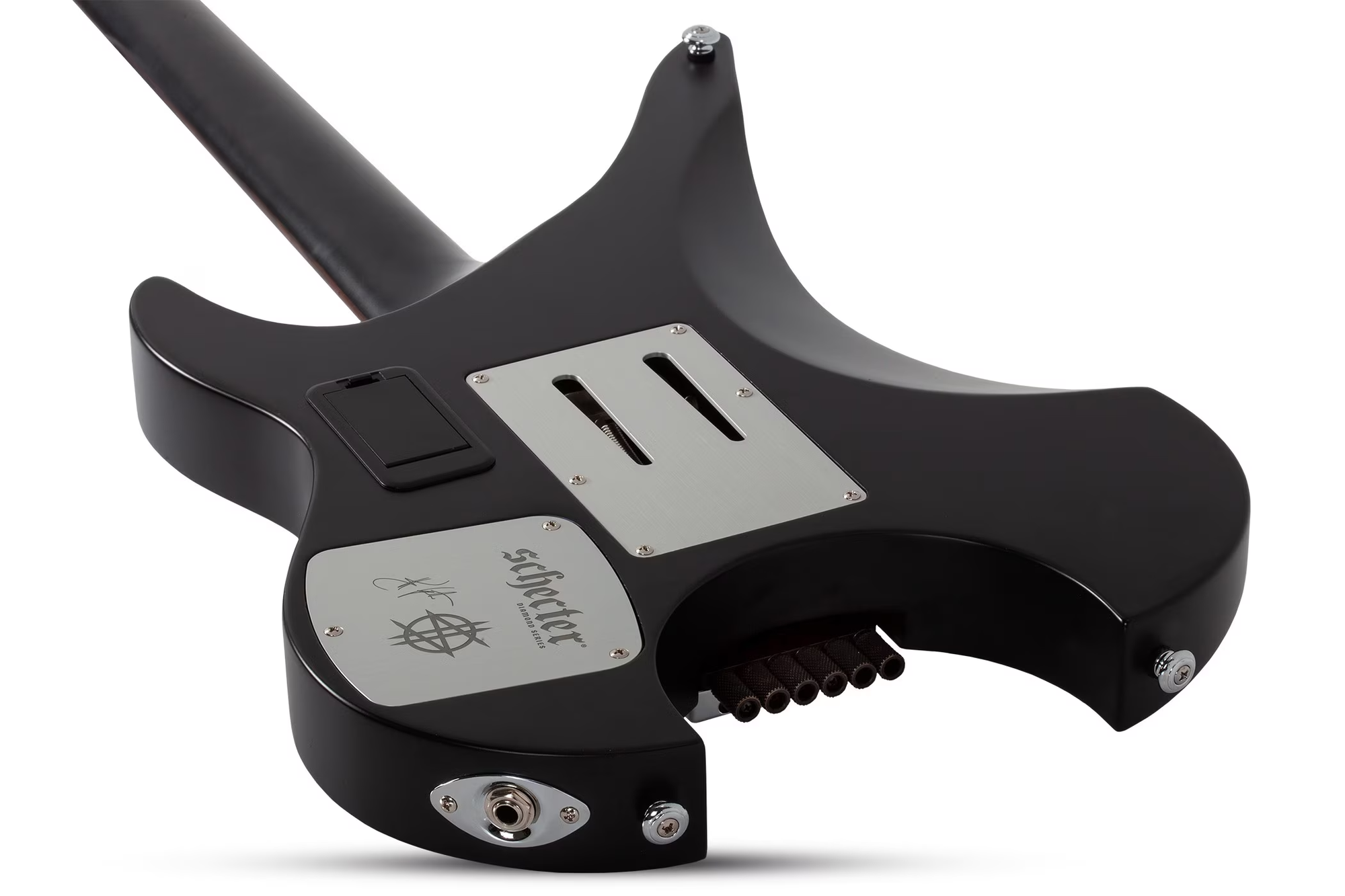 Schecter Synyster Gates Custom-6 TR S Headless Guitar, Satin Black