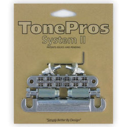 TonePros LPM04 Standard Tuneomatic Tailpiece set (Small posts/ Notched saddles) - Chrome