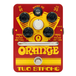 Orange Two Stroke Boost Pedal top view