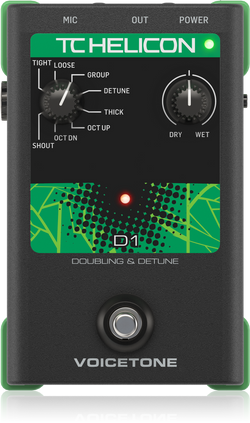 TC Helicon VoiceTone D1 Doubling & Detune Pedal top view