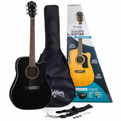 Washburn Apprentice D5CE Acoustic Guitar Starter Pack - Black