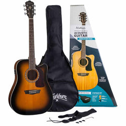 Washburn Apprentice D5CE Acoustic Guitar Starter Pack - Sunburst