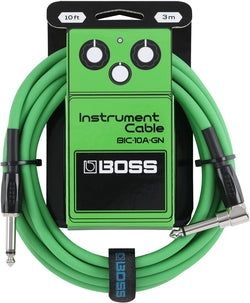 BOSS BIC-10A-GN Instrument Cable 10ft/3m GREEN