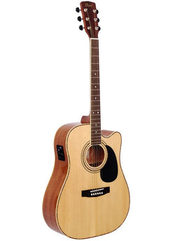Cort AD880CE Natural Satin Acoustic-Electric Dreadnought Guitar