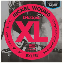 D'Addario EXL157 Nickel Wound Electric Guitar Strings - Baritone Medium (14-68)
