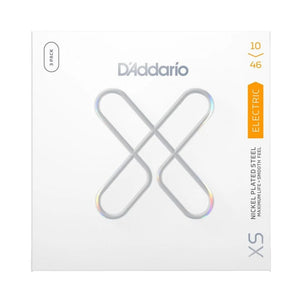 D'Addario XSE1046 XS Electric Nickel Plated Steel, Regular Light, 10-46, 3 Sets