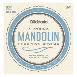 D'Addario EJ73 Mandolin Strings, Phosphor Bronze, Light, 10-38