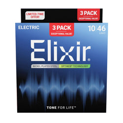 Elixir Optiweb Electric Strings, Nickel Plated Steel - Light 10/46 - 3 PACK