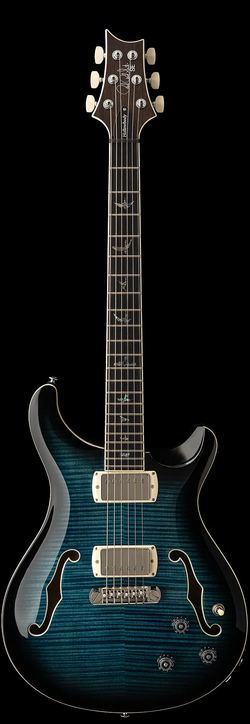 PRS SE Hollowbody II Piezo: Peacock Blue Burst