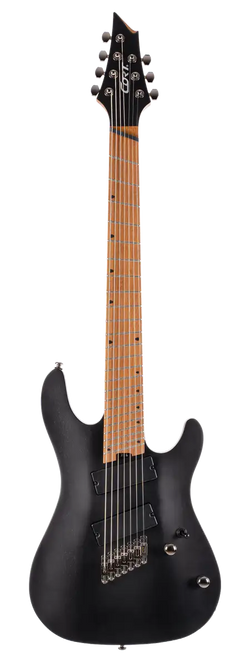 Cort KX307 Multi-Scale 7-String Guitar, Open Pore Black
