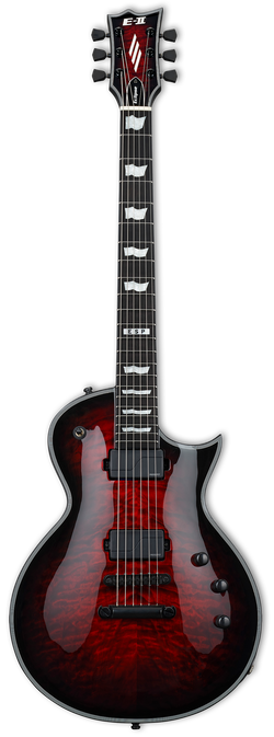 ESP E-II Eclipse QM Fluence - See Thru Black Cherry Sunburst