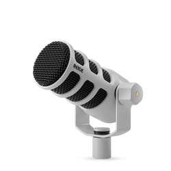 RODE PodMic White —  broadcast-grade dynamic microphone designed for podcast applications