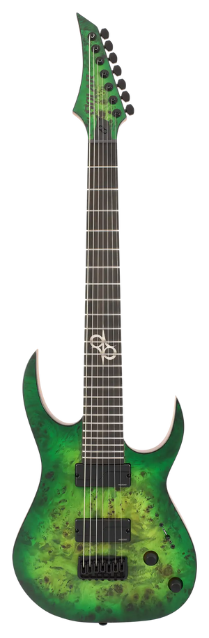 Solar S1.7AHLB 7 String Electric Guitar - Lime Burst Matte