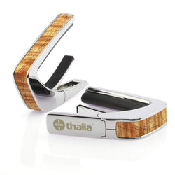 Thalia Capos Chrome Finish Capo w/AAA Hawaiian Koa Inlay