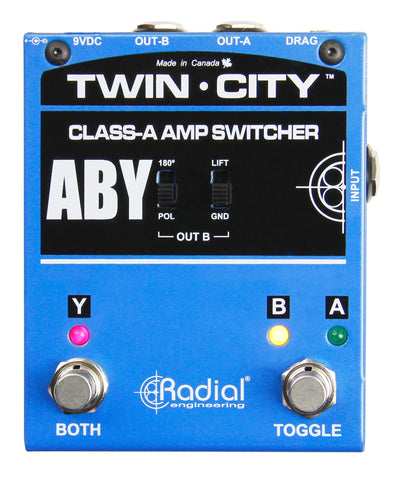 Radial Twin-City | Class A, Active ABY Switcher Pedal