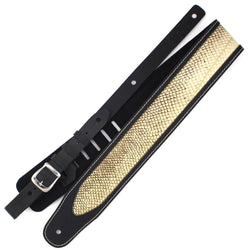 Richter Luxury Special Rattlesnake Black / Beige Guitar Strap #1123