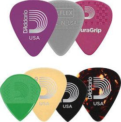 D'Addario Assorted Guitar Picks, 7-pack, Heavy