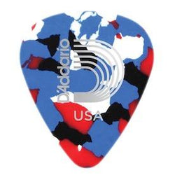 D'Addario Multi-Colour Celluloid Guitar Picks, 10 pack, Heavy