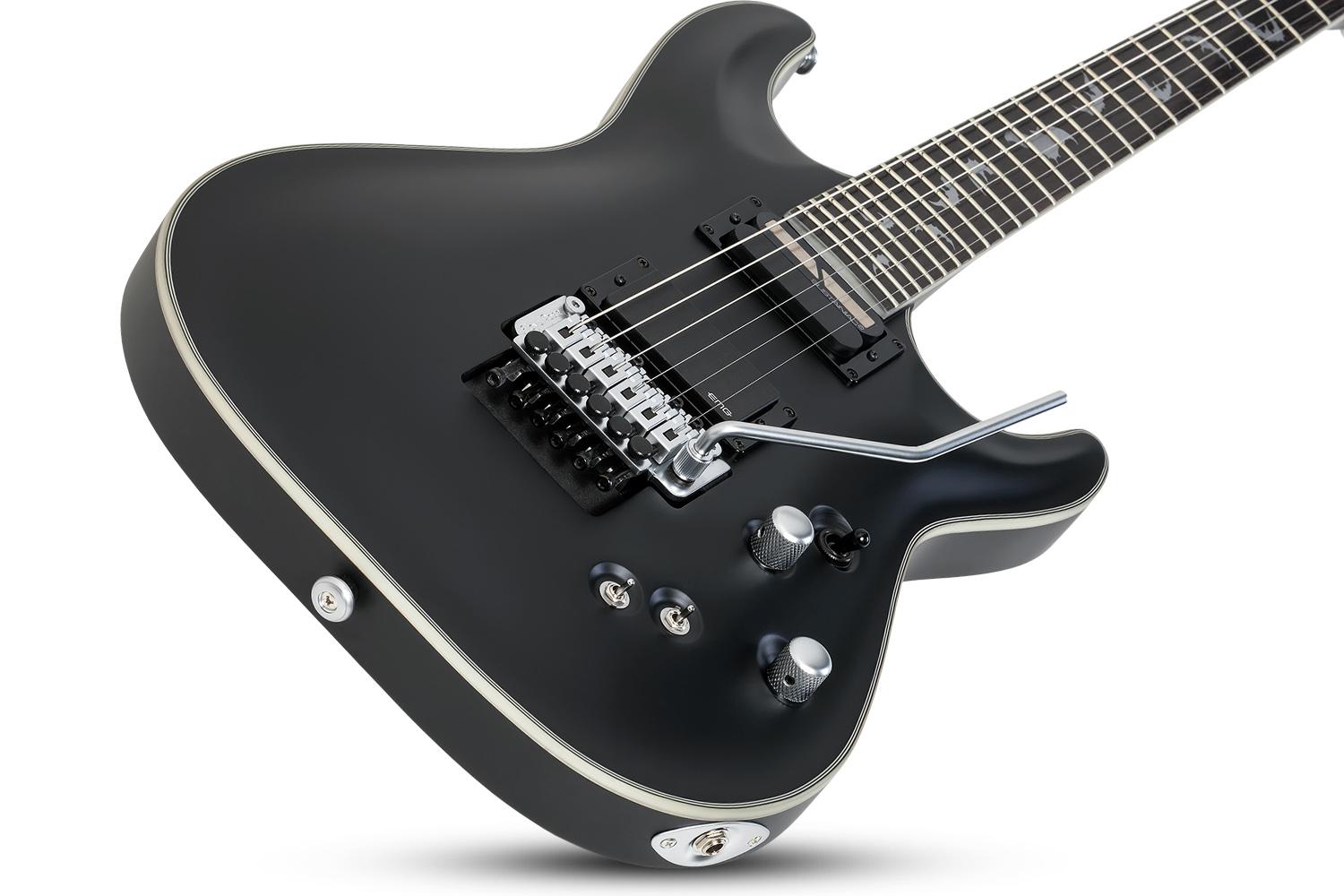 Schecter Damien Platinum-6 FR S Satin Black Electric Guitar