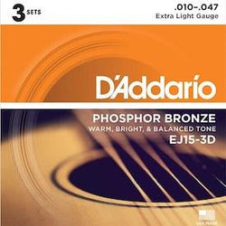 D'Addario EJ15-3D 3 Pack