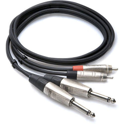 Hosa HPR-010X2 Pro 1/4'' to RCA Cable 10ft (Dual)