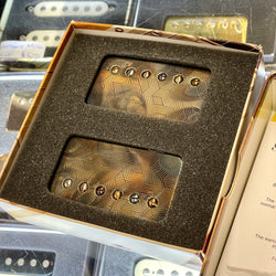 Bare Knuckle Pickups POLYMATH 6-String Calibrated Set - Burnt Chrome Covered - Etched - 50mm Spaced