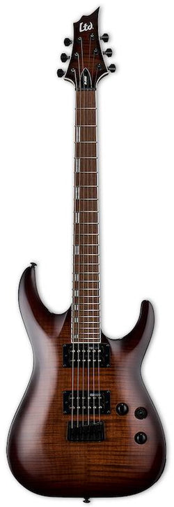 LTD H-200FM Dark Brown Sunburst
