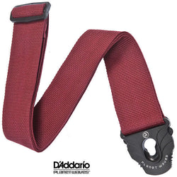 Planet Waves PWSPL201 Planet Lock Red polypropylene locking guitar strap