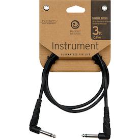 Planet Waves PW-CGTPRA-03 D'Addario Classic Series Patch Cable, Right?Angle, 3 Feet