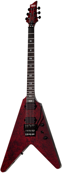 Schecter V-1 FR Apocalypse Red Reign Guitar