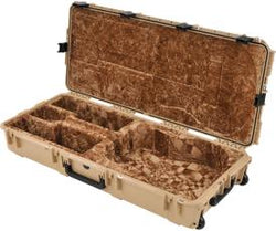 SKB Injection Molded Acoustic Guitar Flight Case - TSA Latches, with wheels - TAN Exterior/Interior