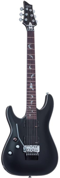Schecter Damien Platinum-6 L/H FR Satin Black Electric Guitar.