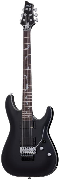 Schecter Damien Platinum-6 FR Satin Black Electric Guitar.