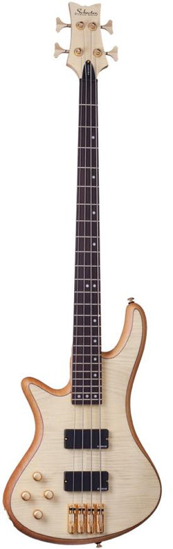 Schecter Stiletto Custom 4 Left Hand Natural Satin Bass Guitar