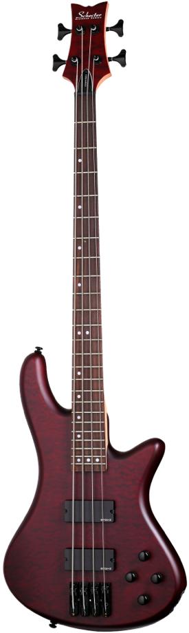 Schecter Stiletto Custom 4 Vampyre Red Satin (VRS) Bass Guitar.