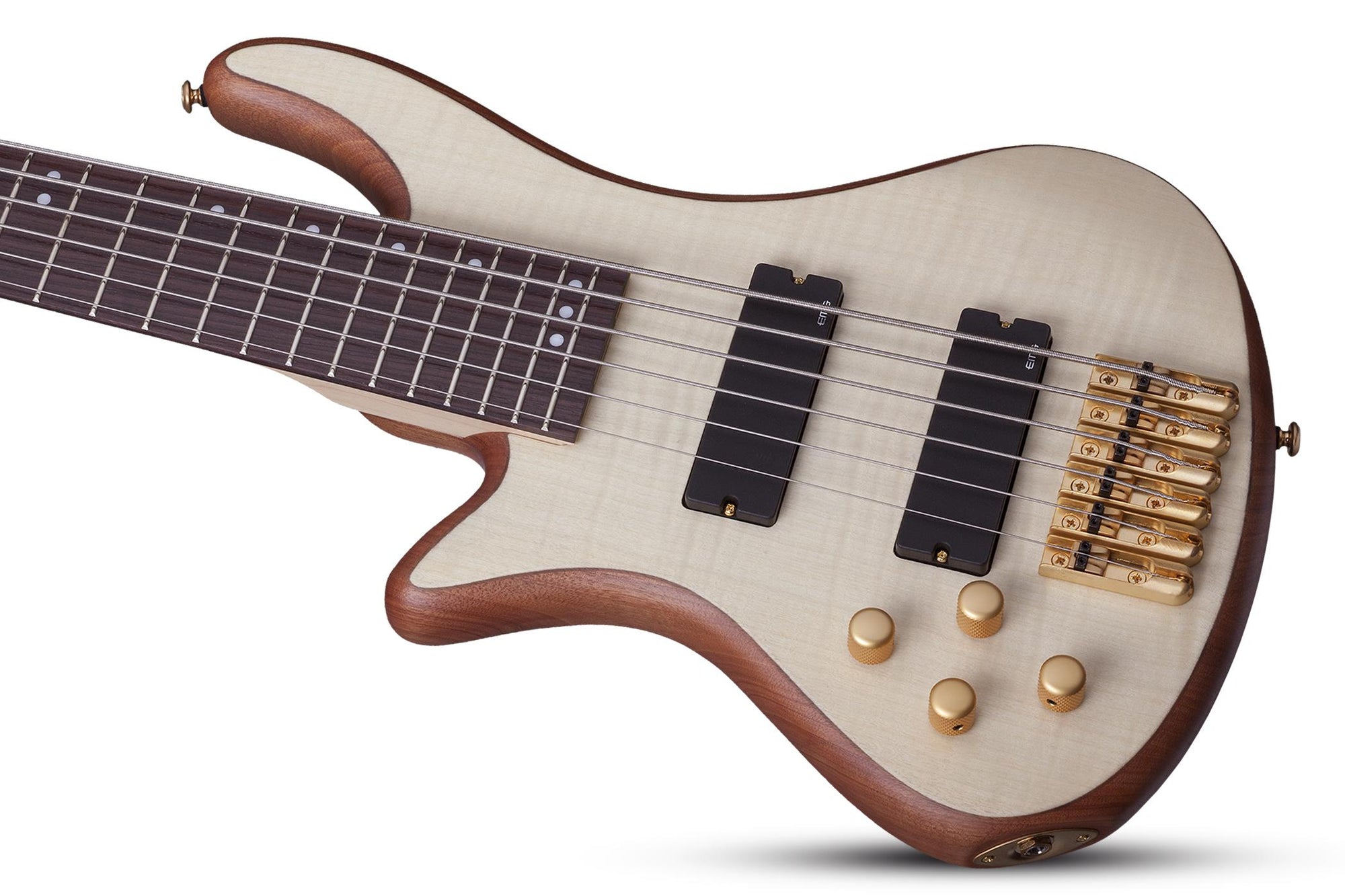 Schecter Stiletto Custom 5 Natural Satin Left Hand Bass Guitar