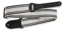 Taylor Academy Series Jacquard/leather strap, 2” white/black