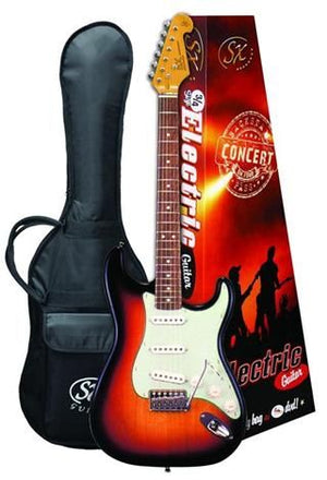 SX VES34TS three quater size beginner's electric guitar - Tobacco Sunburst with Gig Bag
