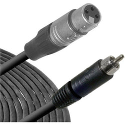 Hosa XRF-102 XLR Female to RCA Male Audio Interconnect Cable - 2ft