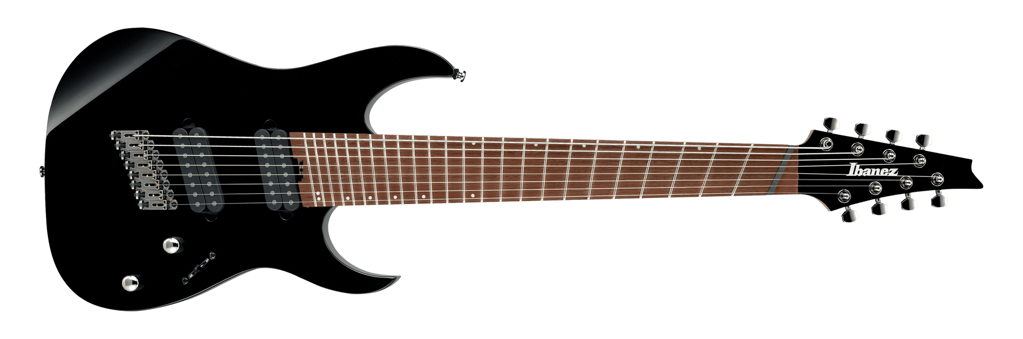 Ibanez RGMS8 BK 8 String Multiscale Electric Guitar Black